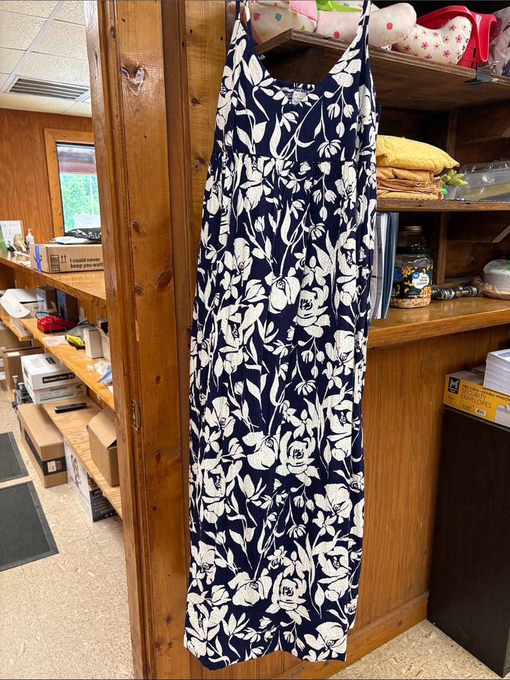 a new day Navy and White Floral Maxi Dress
